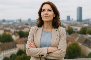 A woman showing confidence and empowerment