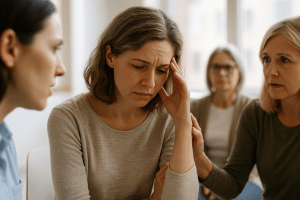 A symbolic image representing personal reflection and breaking recurring patterns in relationships