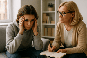 תיאור תמונה ברור בנושא 'טיפול רגשי לבני נוער עם ADHD'