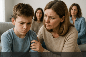 תיאור תמונה ברור בנושא 'איך לעזור לילד עם ADHD להתמודד רגשית?'