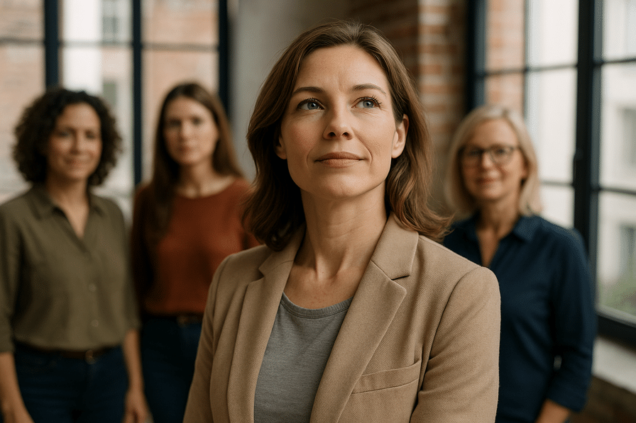 תיאור תמונה ברור בנושא 'איך לחזק ביטחון עצמי אמיתי ולא רק להיראות בטוחה'