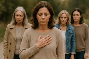 תיאור תמונה ברור בנושא 'איך להשתחרר מהעבר בלי להמשיך לסחוב כאב ישן'