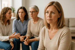 A confident woman breaking free and finding empowerment through mental coaching.